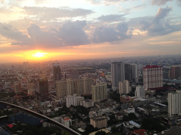 Bangkok sky bar on a Friday evening