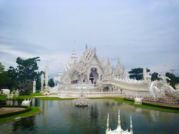 Chiang Rai's spectacular and surreal White Temple, one of the coolest things I've seen on my travels.