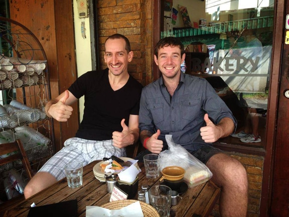 Bakery brekkie with fellow Irishman Adam Finan from tropicalnomad.com