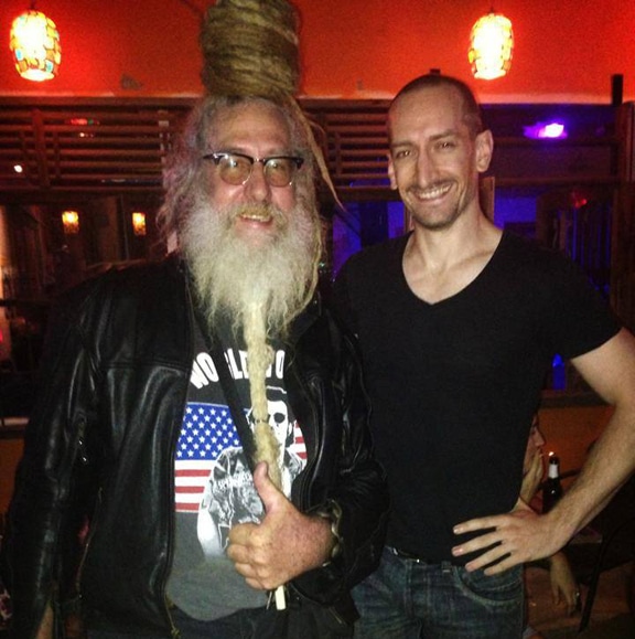 Meeting Rasta Gandalf in Chiang Mai. This dude apparently has three wives and sells leather jackets to the locals.
