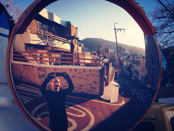 Hill sprints in Busan. Gotta feel weak before you feel strong.