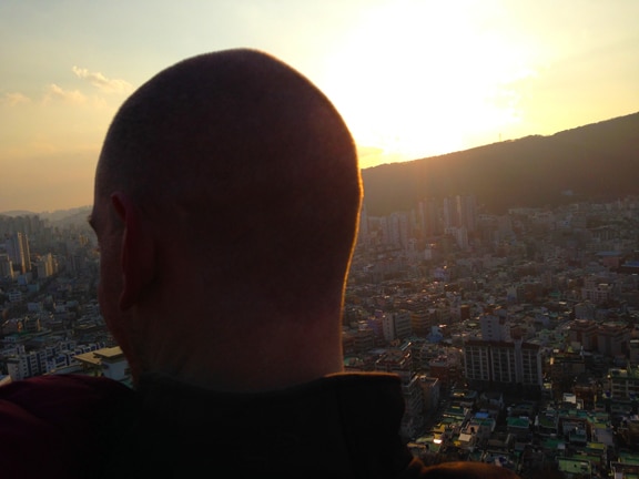Sunset overlooking Busan