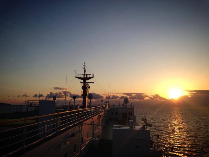 Sunrise on the Busan-Osaka ferry