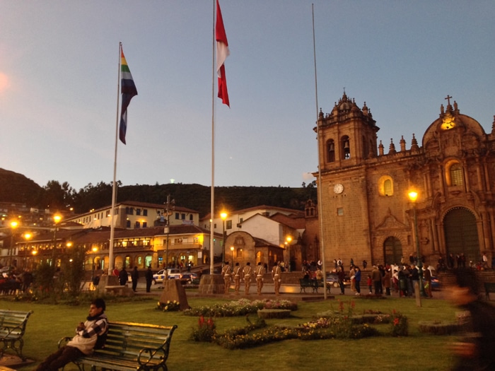 La Catedral del Cusco (you can just make out El Cristo Blanco on the hill in the distance)