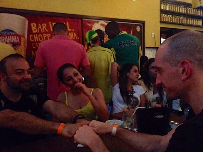 Halftime at a World Cup watch party in Belo Horizonte