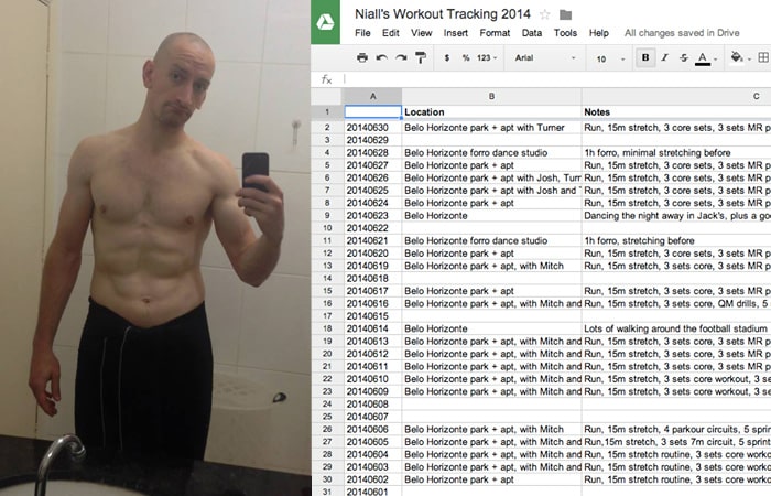 Click here to steal my workout tracking template on Google Drive.