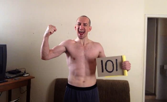 Finished strong: 101 push-ups in a single set