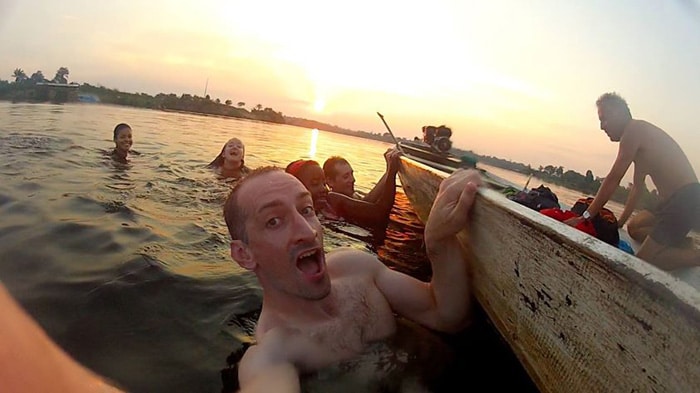 Sunset swim in the Amazon (see more pics from my Amazon adventure on Facebook)