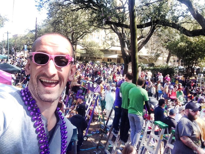 Mardi Gras in full swing.