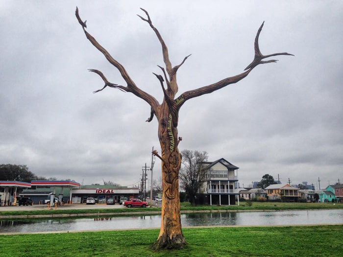 A magic tree in Midcity, New Orleans.