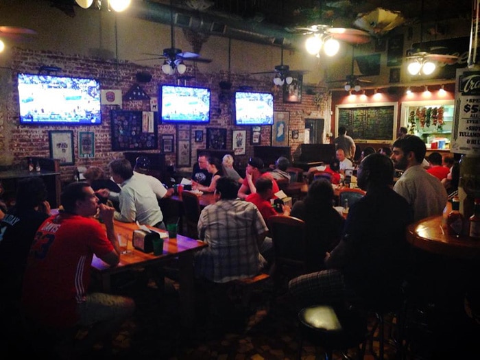 Pelicans watch party in New Orleans, courtesy of Bourbon Street Shots.