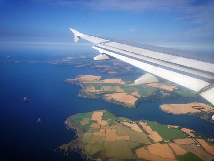 Flying back to Ireland.