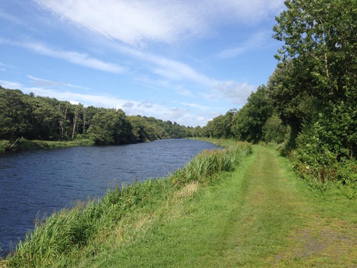 Walking along the River Barrow, near St. Mullin's in Ireland.