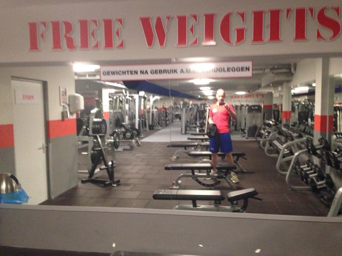 7am at the gym.