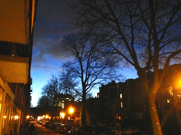 View leaving the gym at 7:35am