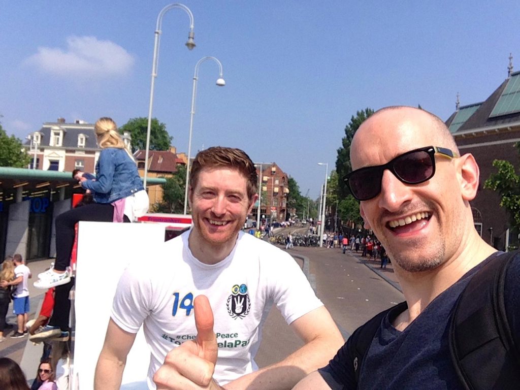 Uh oh! Two Irish men in Amsterdam.