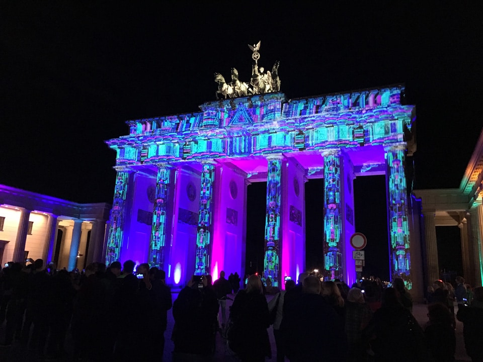 Festival of Lights at the Brandenburg Gate in Berlin