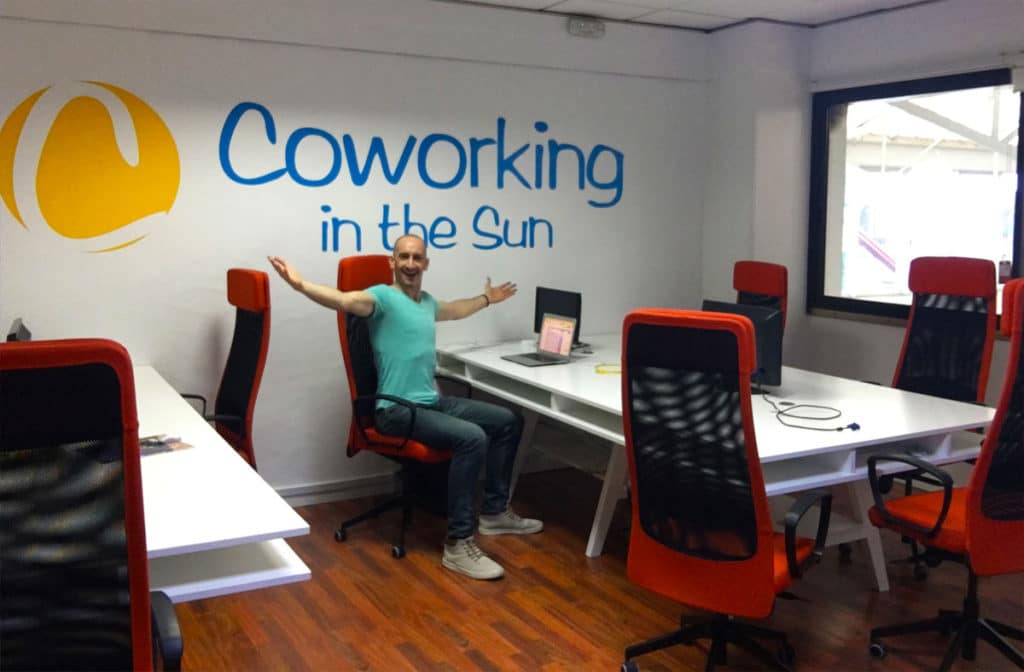 Getting the work day started at Coworking in the Sun