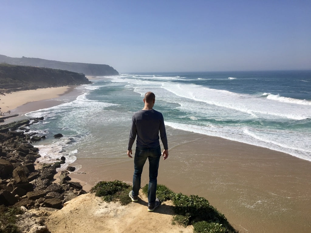 Overlooking Praia Grande in Portugal