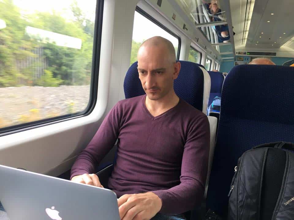 Working on the train