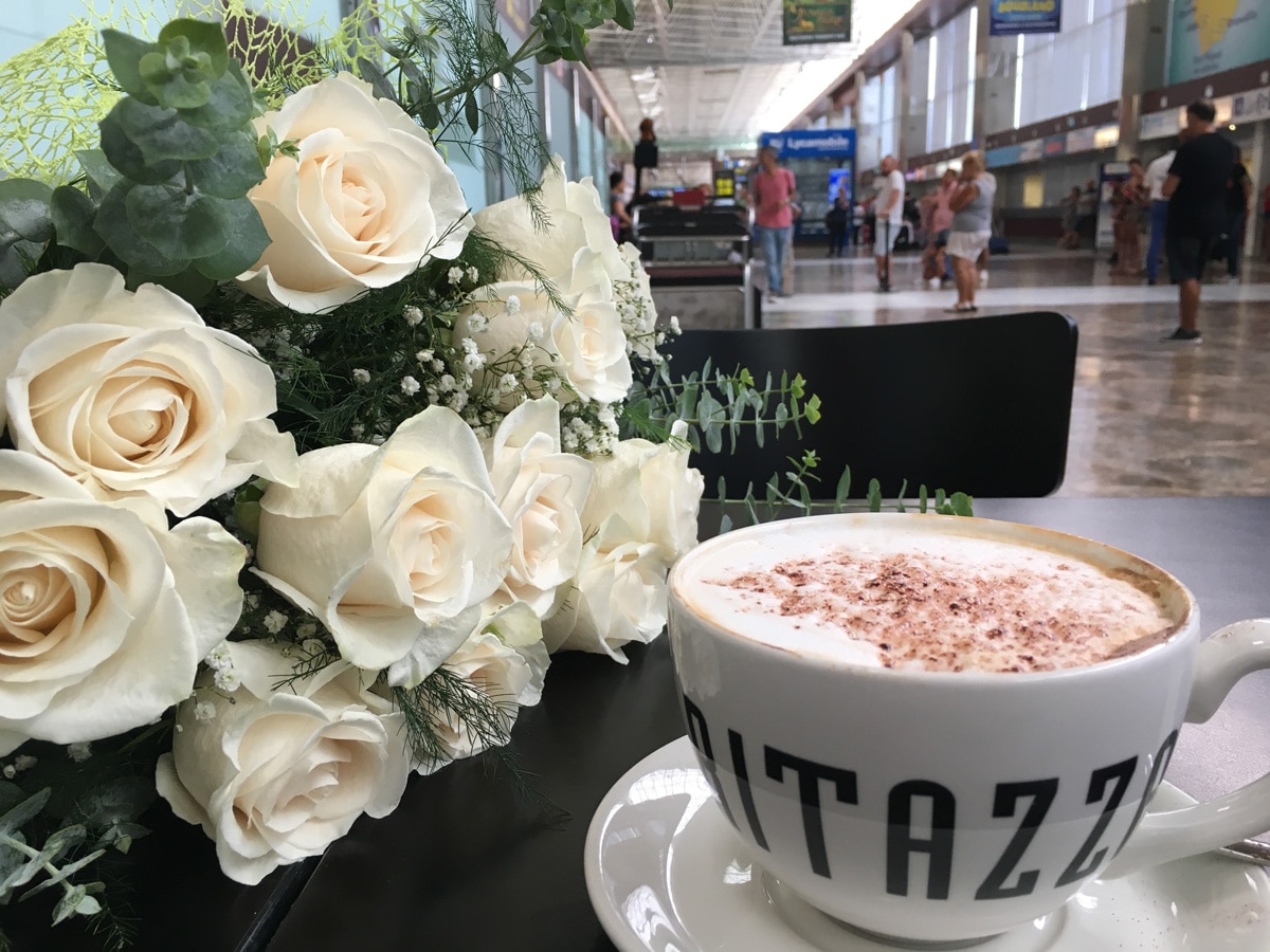 Feeling fierce romantic at the airport