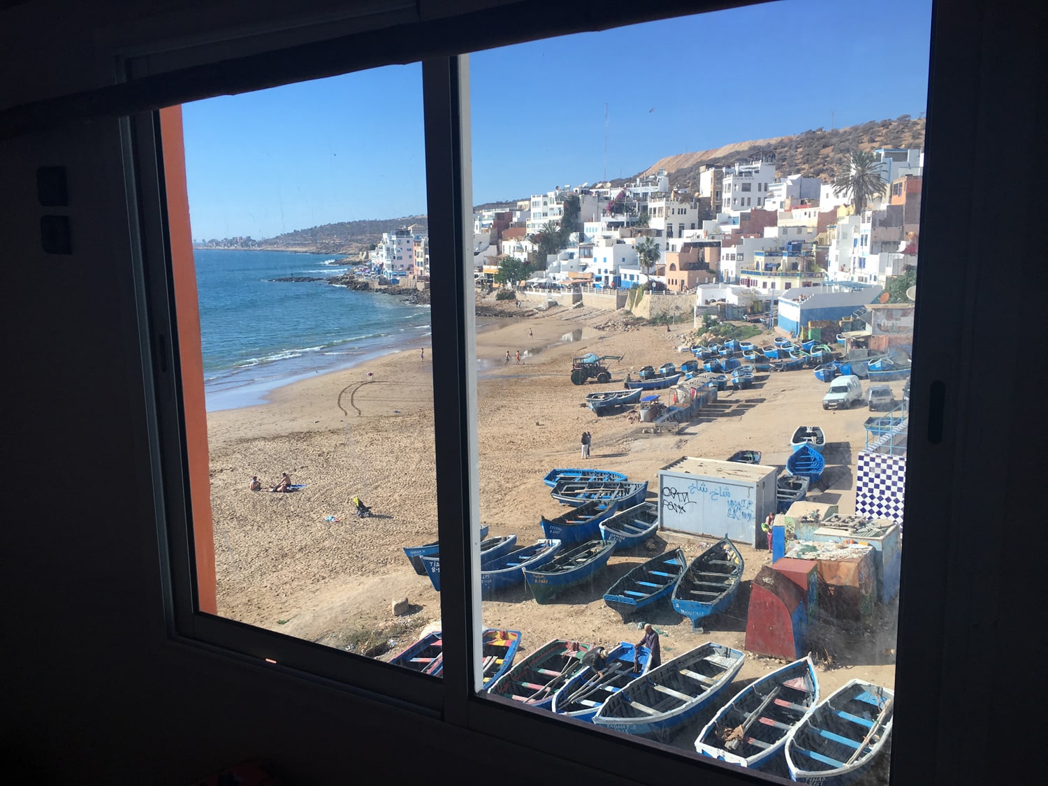View from my bedroom/office in Taghazout