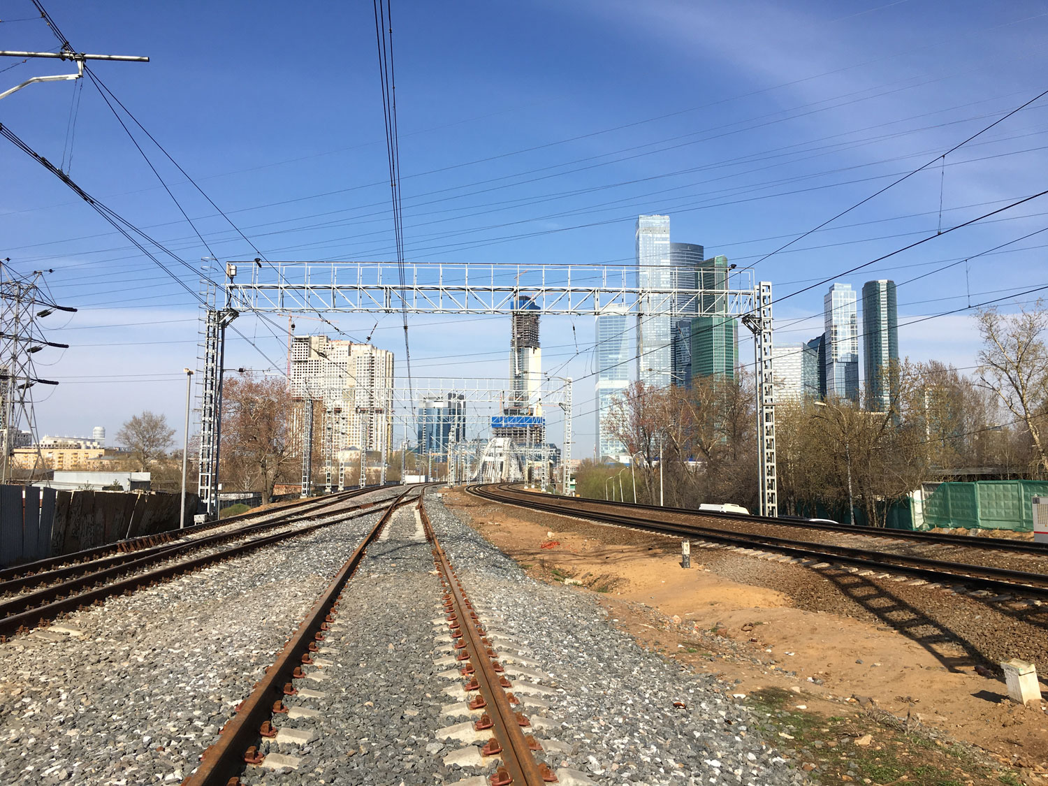 Train tracks in Moscow
