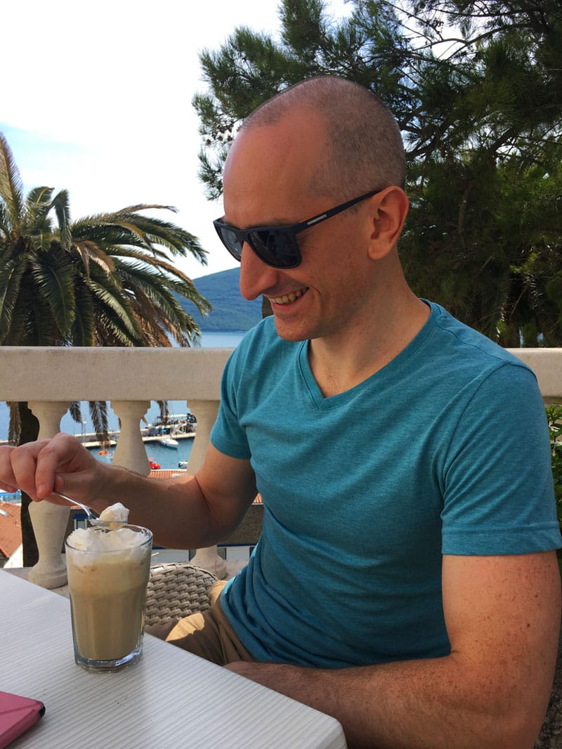 Happy coffee fun time in Herceg Novi