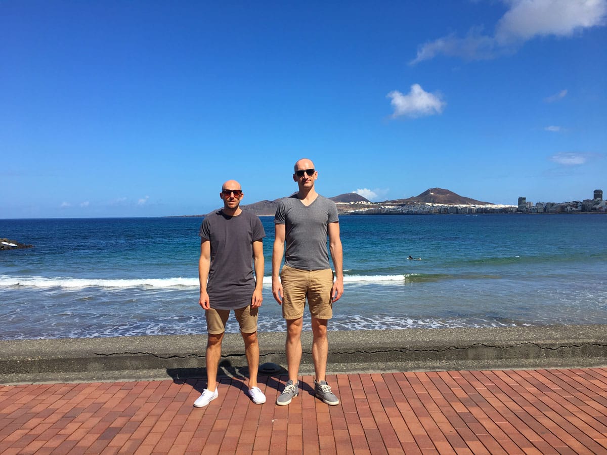 Meeting up with my doppelgänger Sam Chillcott in Las Palmas