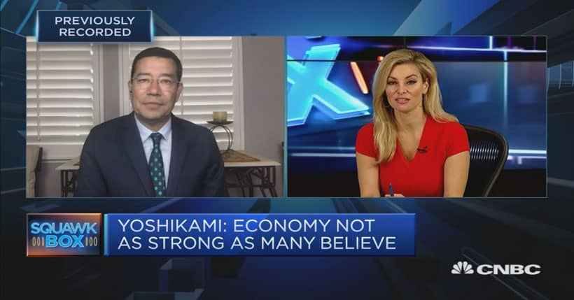 A CNBC broadcast captioned: economy not as strong as many believe