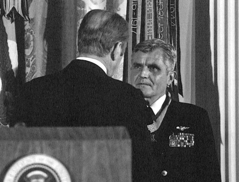 Jim Stockdale receiving the Medal of Honor